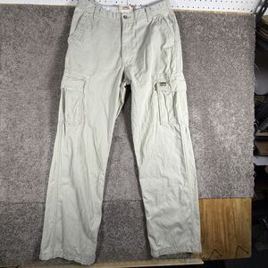 Vintage Levi's Y2K Cargo Pants Mens 33x34 Khaki Loose Straight Utility Workwear